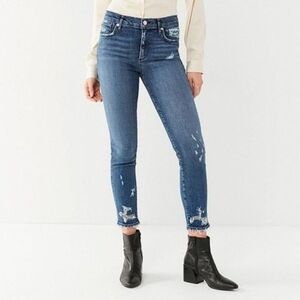 Agolde Sophie Hi Rise Skinny Jeans Paradox Distressed Ankle Chew Women's Size 30